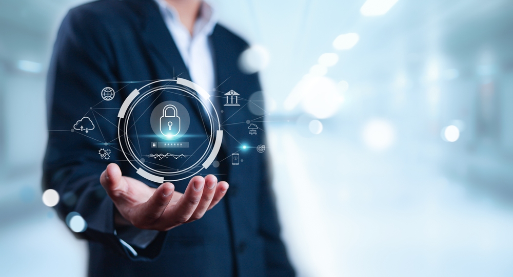 Businessman,Showing,Cyber,Security,Concept,User,Privacy,Security,And,Internet